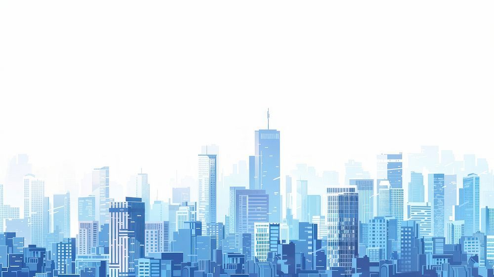 Modern urban skyline illustration