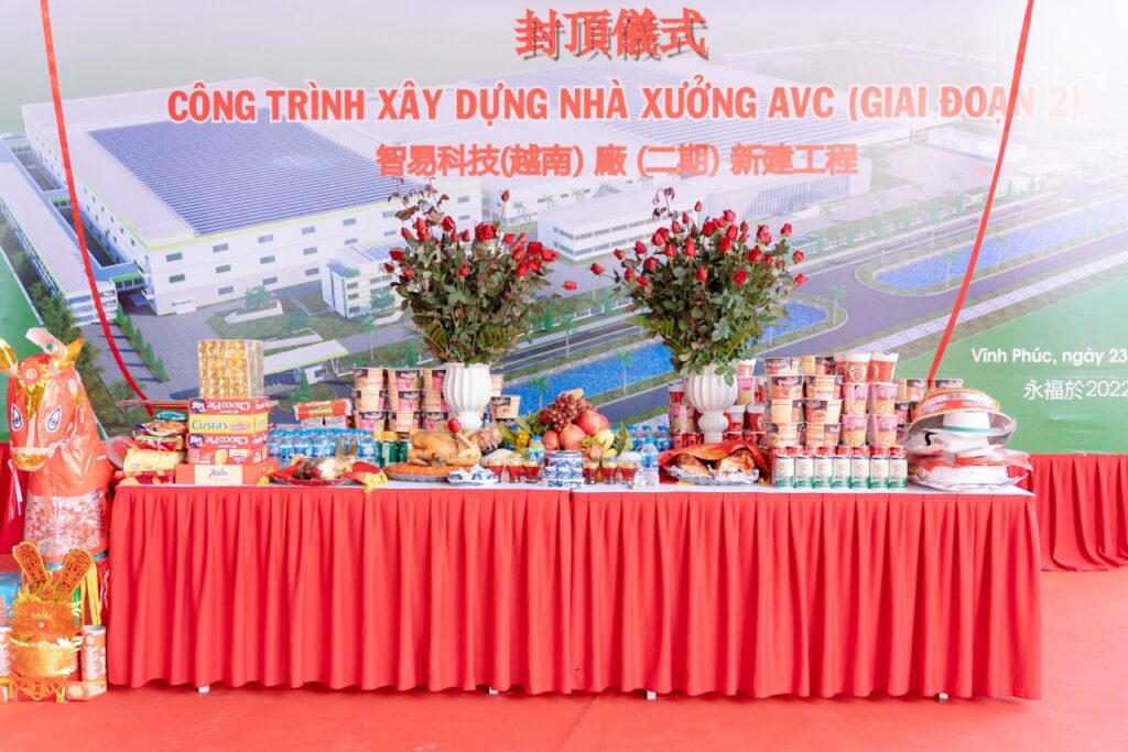 LỄ CẤT NÓC DỰ ÁN XÂY DỰNG NHÀ XƯỞNG CÔNG TY TNHH ARCADYAN TECHNOLOGY VIỆT NAM